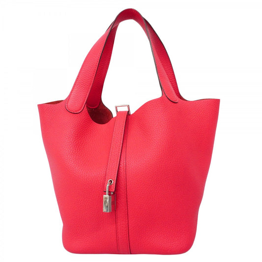 【6ad4011】エルメス ハンドバッグ ピコタンロックMM トリヨンクレマンス ローズエクストリーム シルバー金具 D刻印【中古】レディース