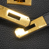 【6ad4030-g】エルメス ハンドバッグ ケリー28 トゴ ブラック ゴールド金具 A刻印 2wayバッグ【中古】レディース