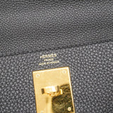 【6ad4030-g】エルメス ハンドバッグ ケリー28 トゴ ブラック ゴールド金具 A刻印 2wayバッグ【中古】レディース