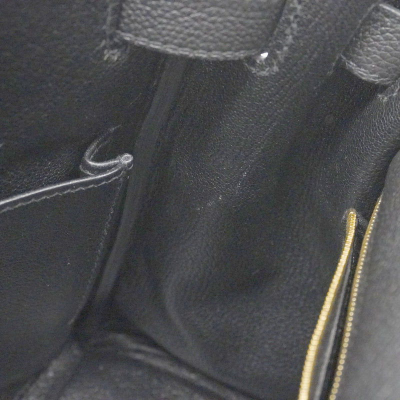 【6ad4030-g】エルメス ハンドバッグ ケリー28 トゴ ブラック ゴールド金具 A刻印 2wayバッグ【中古】レディース