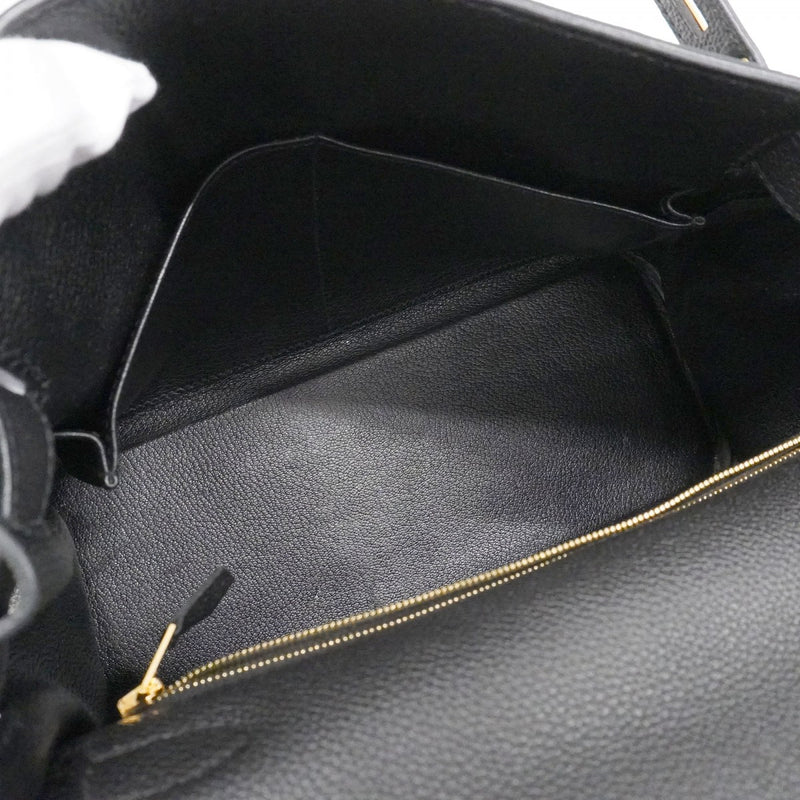 【6ad4030-g】エルメス ハンドバッグ ケリー28 トゴ ブラック ゴールド金具 A刻印 2wayバッグ【中古】レディース