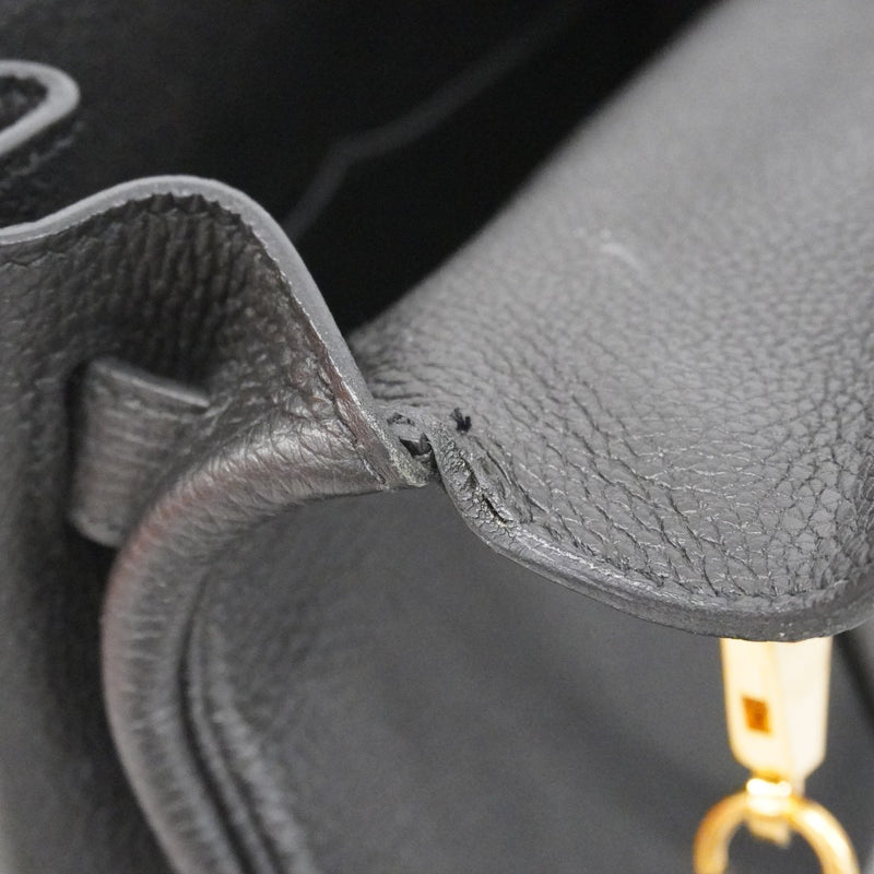 【6ad4030-g】エルメス ハンドバッグ ケリー28 トゴ ブラック ゴールド金具 A刻印 2wayバッグ【中古】レディース