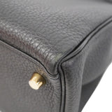 【6ad4030-g】エルメス ハンドバッグ ケリー28 トゴ ブラック ゴールド金具 A刻印 2wayバッグ【中古】レディース