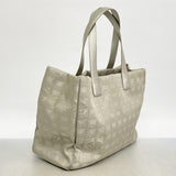 【6ad4098-k】シャネル トートバッグ ニュートラベル ナイロン グレー シルバー金具【中古】レディース