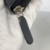 【6ad4099-k】シャネル 長財布 カメリア レザー ブラック シルバー金具【中古】レディース