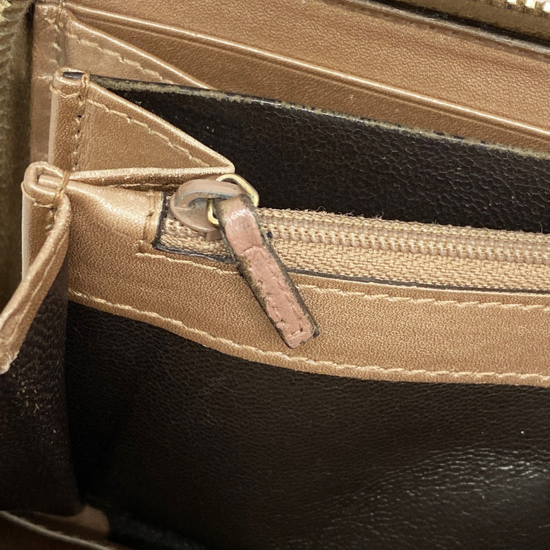 【6ad4100-k】グッチ 長財布 グッチシマ 233025 レザー ピンク ゴールド金具【中古】レディース