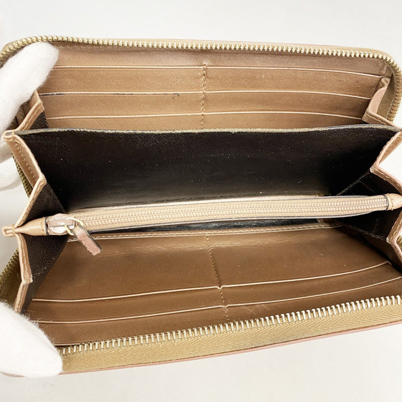 【6ad4100-k】グッチ 長財布 グッチシマ 233025 レザー ピンク ゴールド金具【中古】レディース