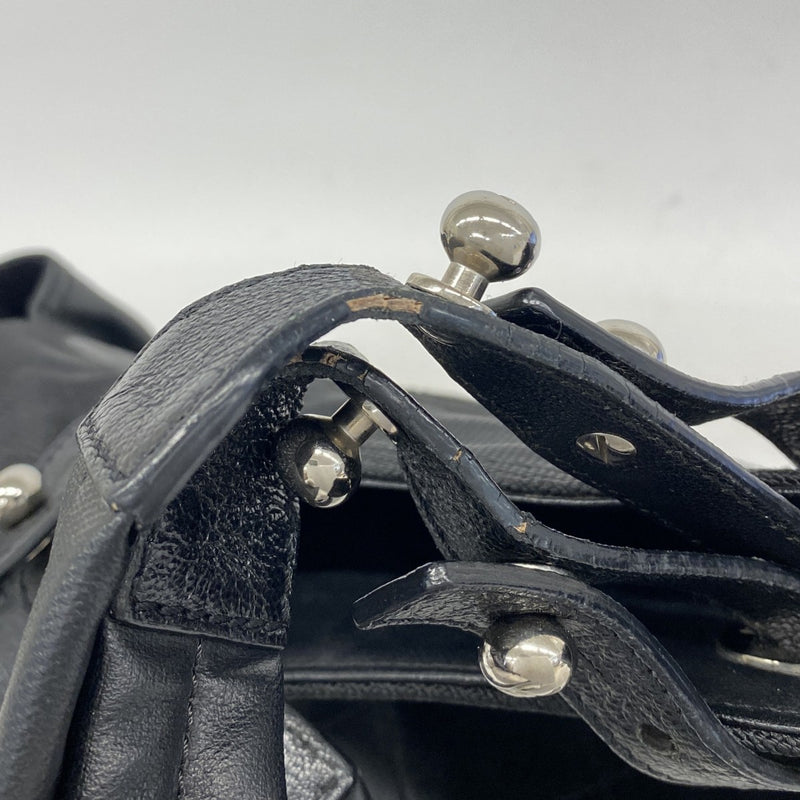 【6ad4114】シャネル トートバッグ パリビアリッツ キャンバス ブラック シルバー金具【中古】レディース