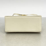 【6ad4152】サルヴァトーレフェラガモ ハンドバッグ ガンチーニ レザー アイボリー ゴールド金具 2wayバッグ【中古】レディース