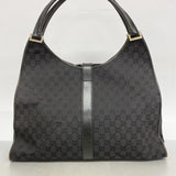 【6ad4188-k-r】グッチ ハンドバッグ GGキャンバス/ジャッキー 0190345 キャンバス ブラック シルバー金具【中古】レディース