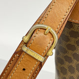 【6ad4195-k-r】セリーヌ ショルダーバッグ マカダム PVC ブラウン ゴールド金具【中古】レディース