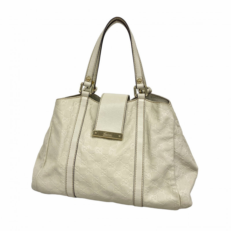 6ad4492-k】グッチ トートバッグ グッチシマ 211935 レザー ホワイト