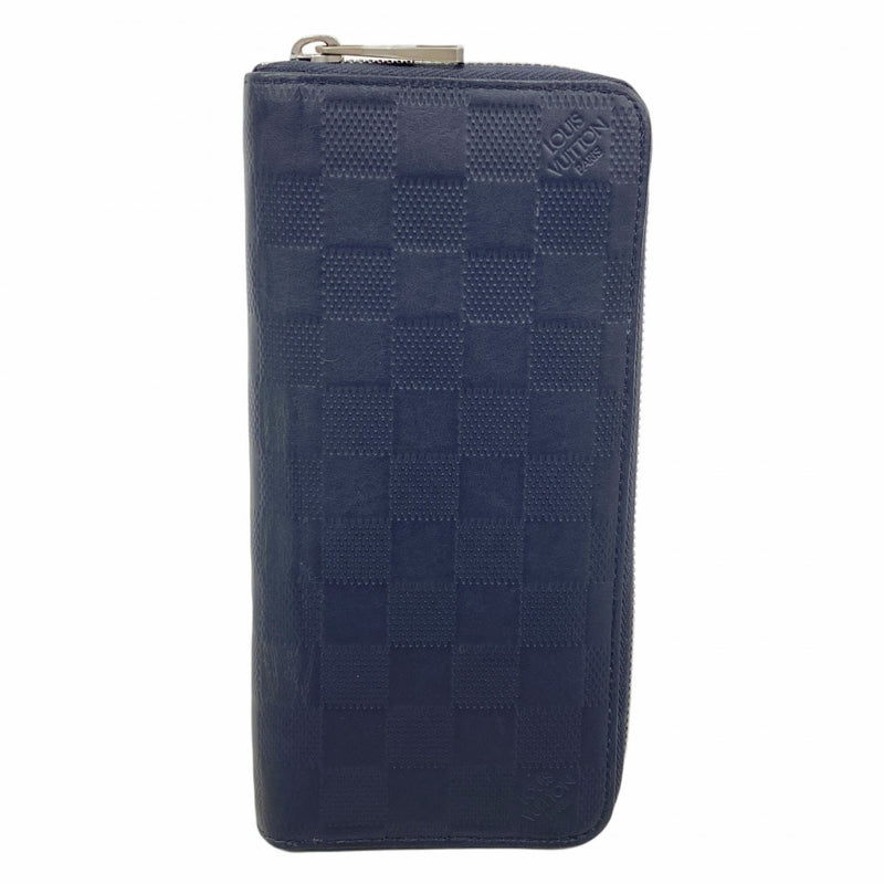 【6ae5113-k】ルイヴィトン 長財布 ダミエ・アンフィニ ジッピーウォレットヴェルティカル N63548 オニキス【中古】メンズ