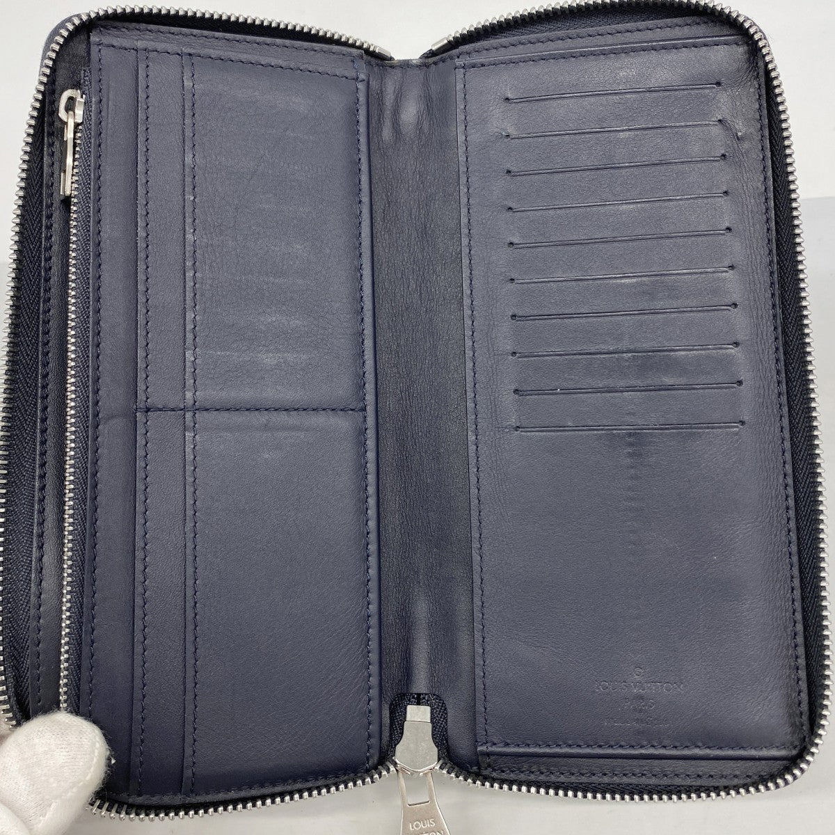 【6ae5113-k】ルイヴィトン 長財布 ダミエ・アンフィニ ジッピーウォレットヴェルティカル N63548 オニキス【中古】メンズ