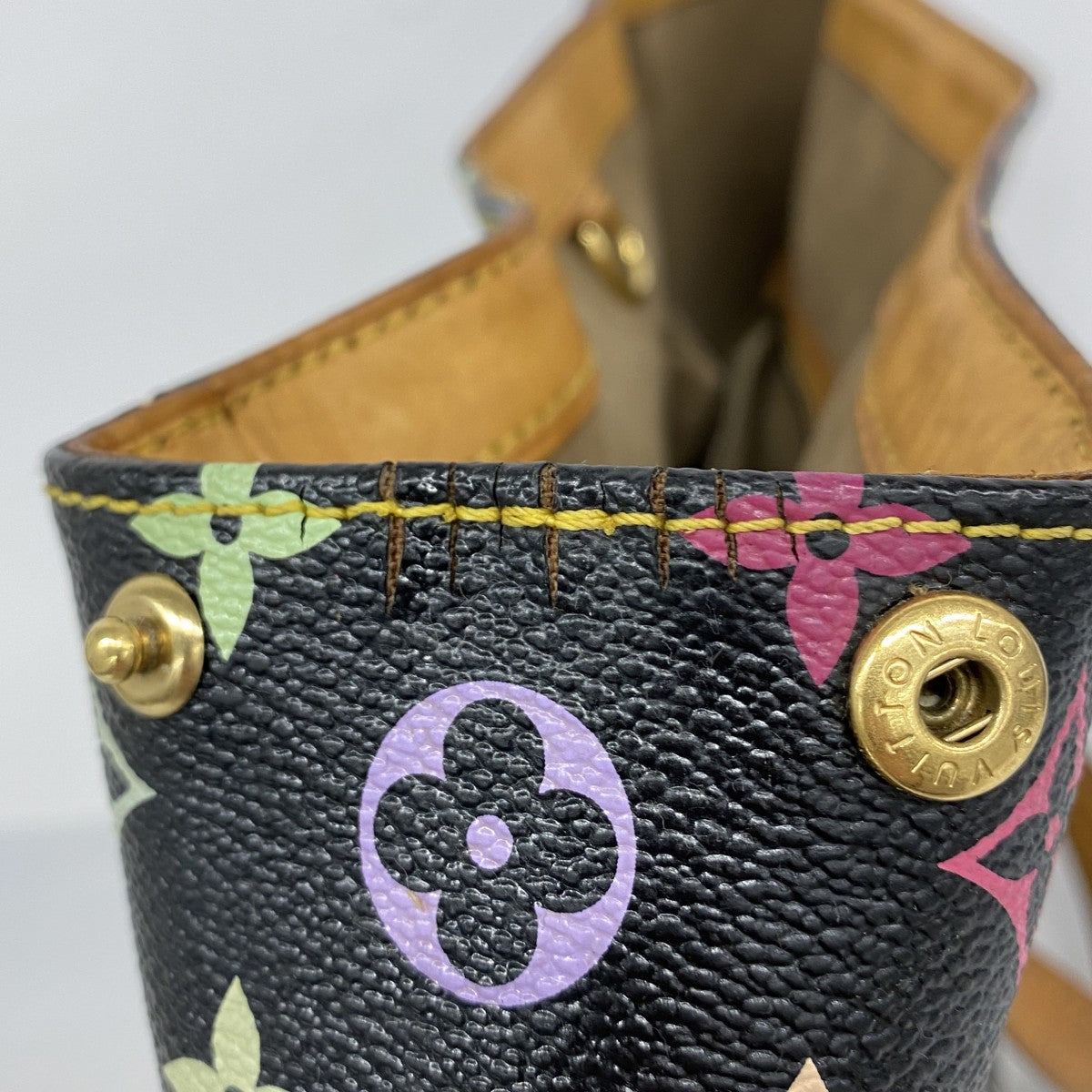 【6ae5114-k】ルイヴィトン トートバッグ モノグラム・マルチカラー オーレリアMM M40095 ノワール【中古】レディース