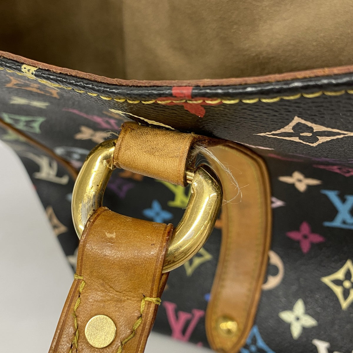 【6ae5114-k】ルイヴィトン トートバッグ モノグラム・マルチカラー オーレリアMM M40095 ノワール【中古】レディース
