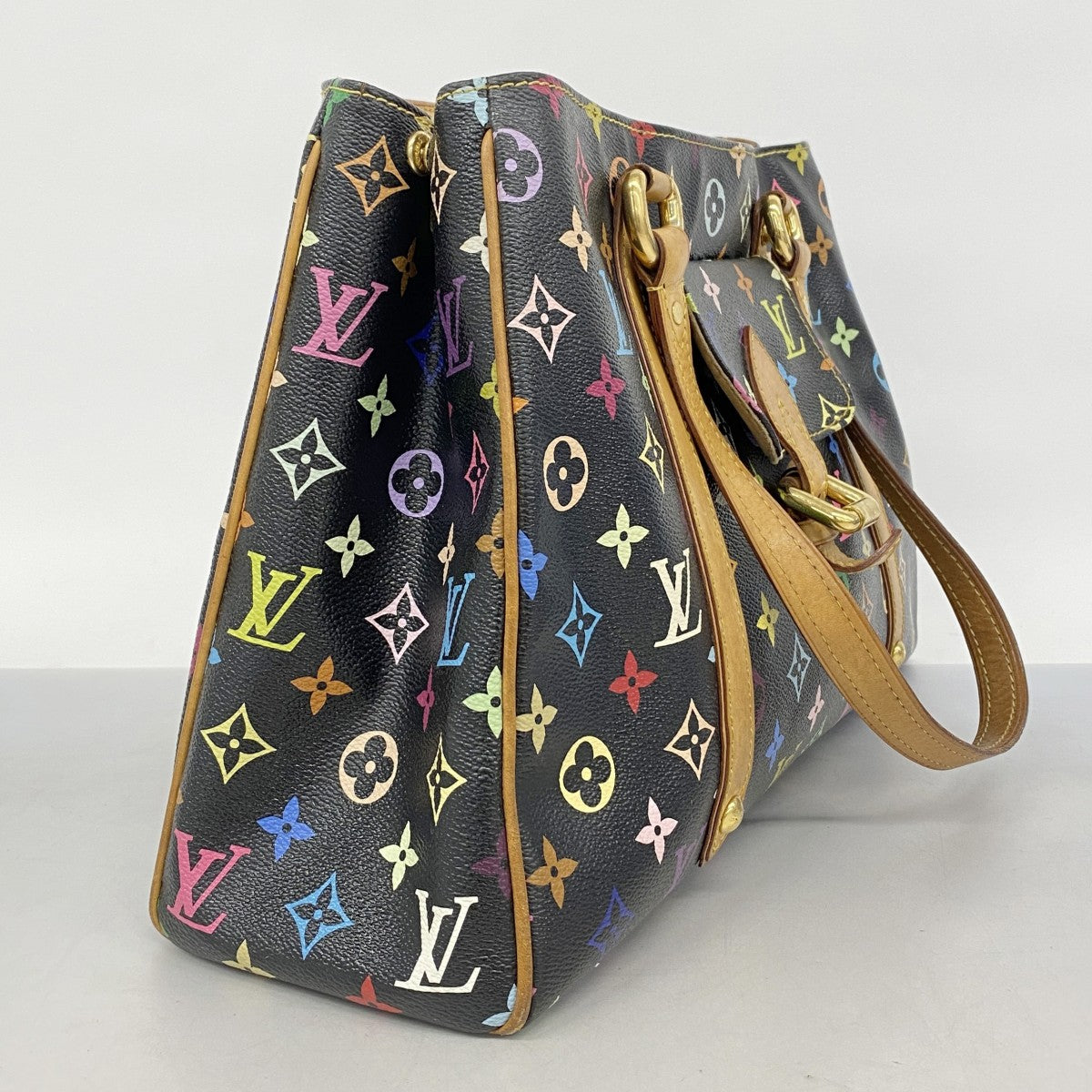 【6ae5114-k】ルイヴィトン トートバッグ モノグラム・マルチカラー オーレリアMM M40095 ノワール【中古】レディース