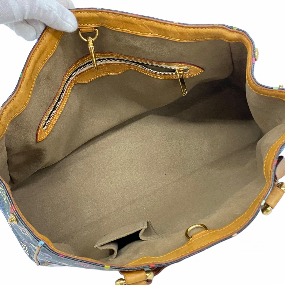 【6ae5114-k】ルイヴィトン トートバッグ モノグラム・マルチカラー オーレリアMM M40095 ノワール【中古】レディース