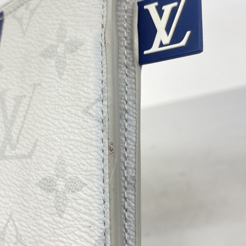 【6ae5115-k】ルイヴィトン クラッチバッグ モノグラム・ホワイト ポシェットジュールPM M61745 ホワイト グレー【中古】メンズ