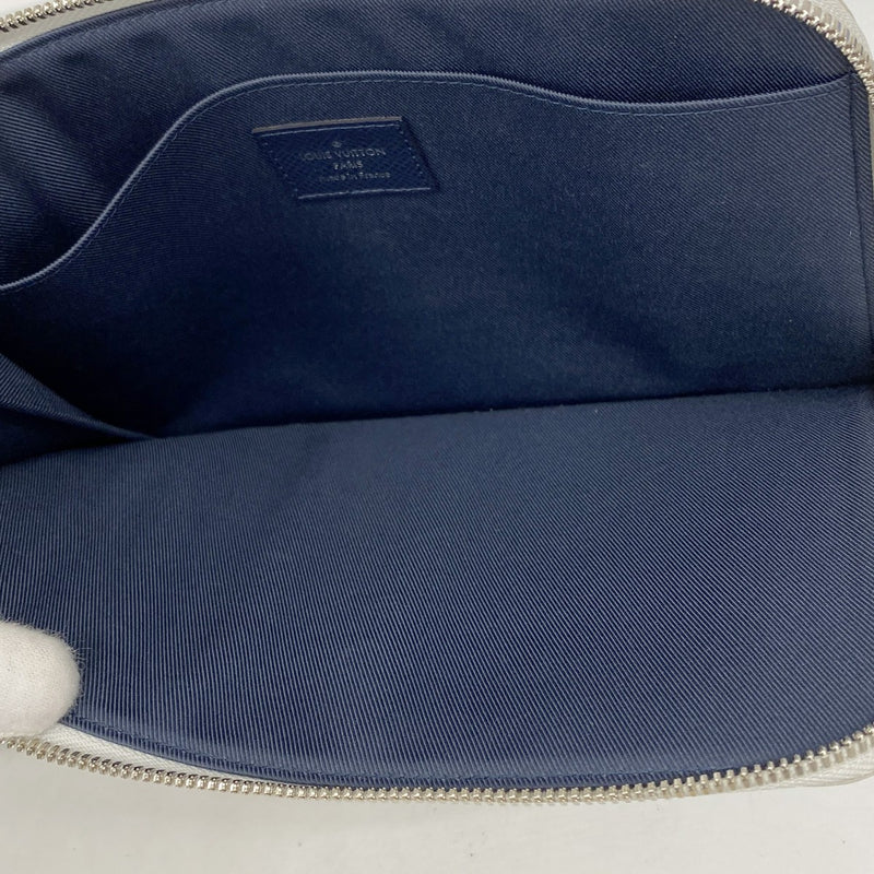 【6ae5115-k】ルイヴィトン クラッチバッグ モノグラム・ホワイト ポシェットジュールPM M61745 ホワイト グレー【中古】メンズ