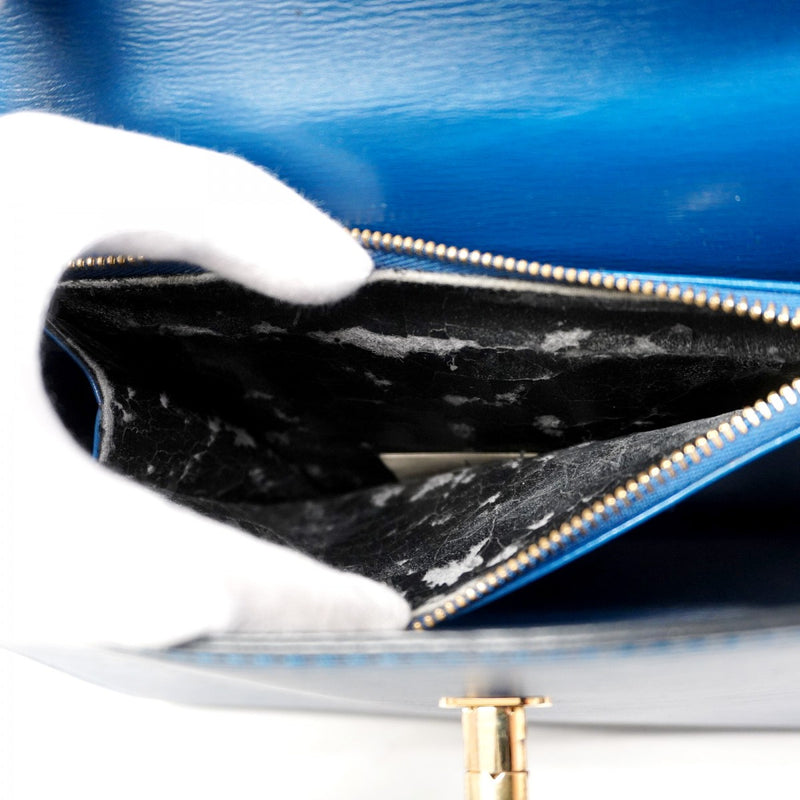 【6ae5124-k】ルイヴィトン ハンドバッグ エピ マルゼルブ M52375 トレドブルー【中古】レディース