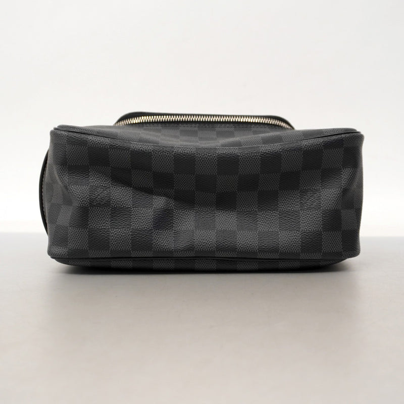【6ae5125-k】ルイヴィトン ポーチ ダミエ・グラフィット トワレポーチ N47625 ブラック グレー【中古】メンズ