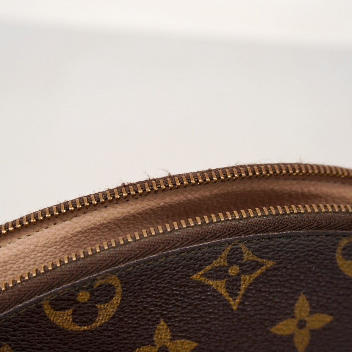 【6ae5126-k】ルイヴィトン ポーチ モノグラム トゥルースドゥミロンド M47520 ブラウン【中古】レディース