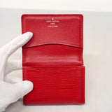 【6ae5127-k】ルイヴィトン カードケース エピ アンヴェロップカルトドゥヴィジット M5658E ルージュ【中古】レディース