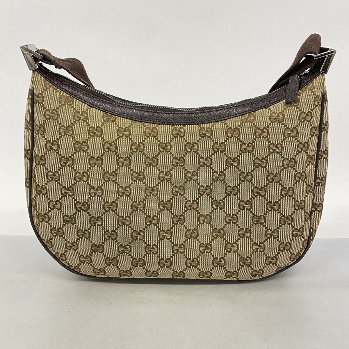 【6ae5140-k】グッチ ショルダーバッグ GGキャンバス 122790 キャンバス ブラウン シルバー金具【中古】レディース