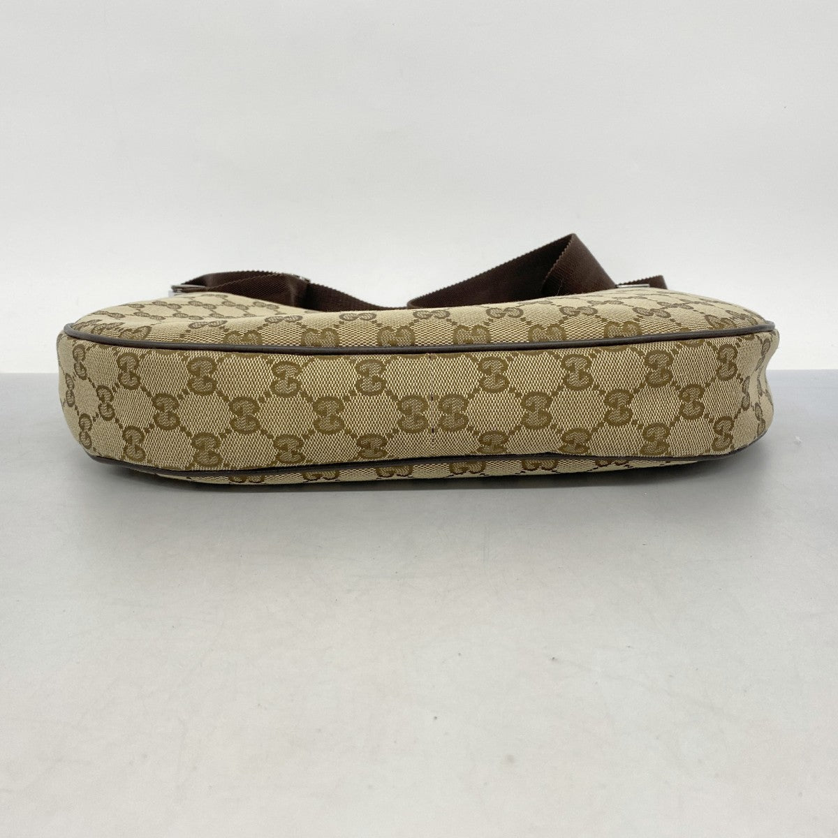 【6ae5140-k】グッチ ショルダーバッグ GGキャンバス 122790 キャンバス ブラウン シルバー金具【中古】レディース