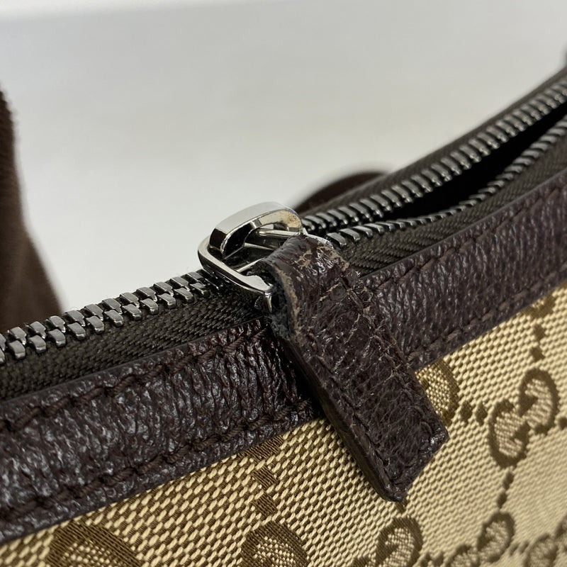 【6ae5140-k】グッチ ショルダーバッグ GGキャンバス 122790 キャンバス ブラウン シルバー金具【中古】レディース