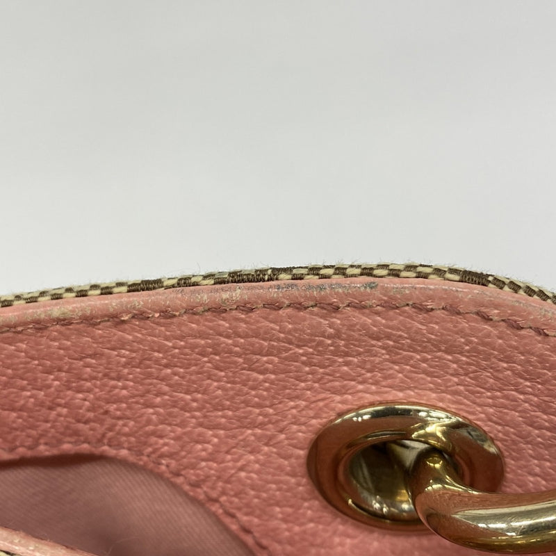 【6ae5142-k】グッチ トートバッグ GGキャンバス 121023 キャンバス ベージュ ピンク シャンパンゴールド金具【中古】レディース