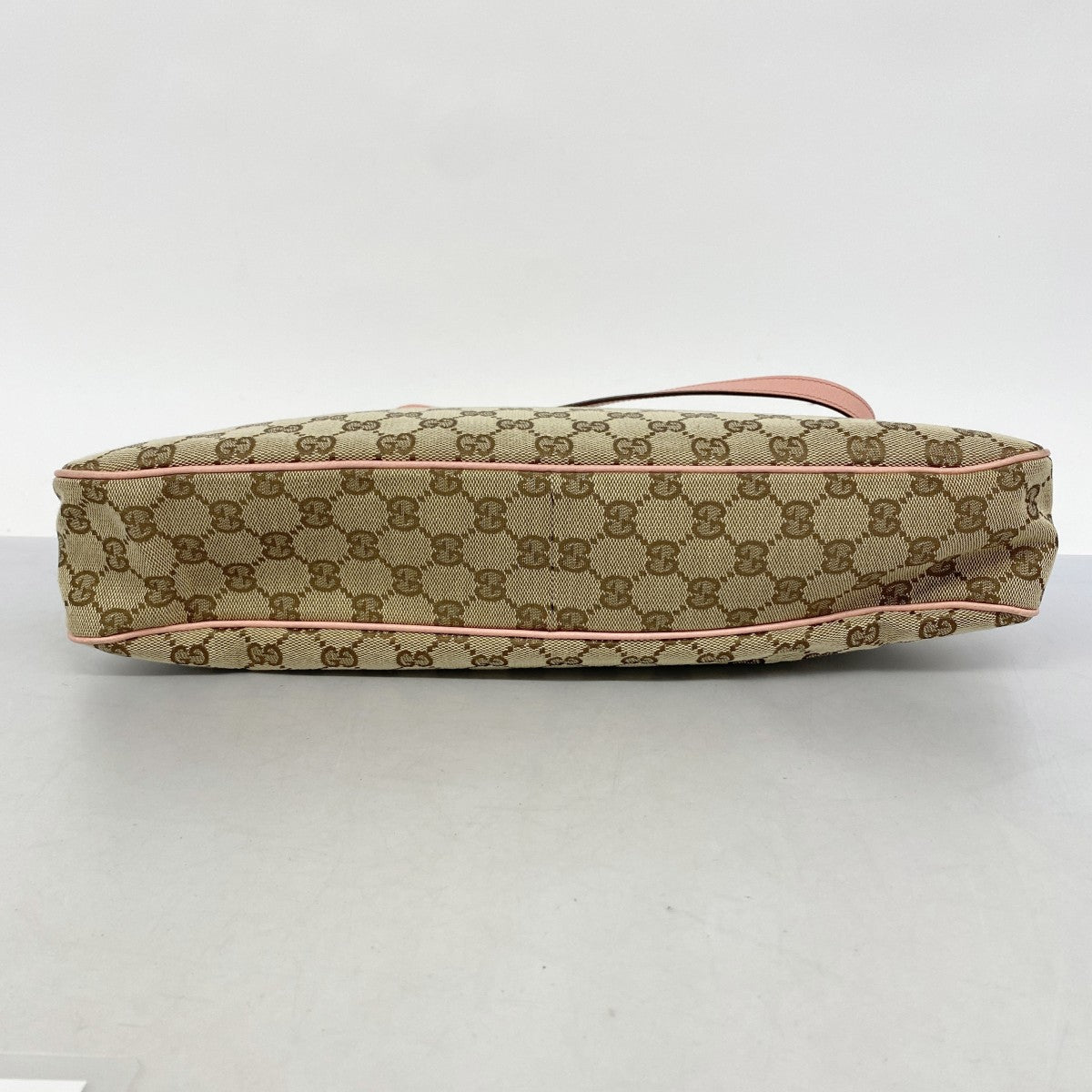 【6ae5142-k】グッチ トートバッグ GGキャンバス 121023 キャンバス ベージュ ピンク シャンパンゴールド金具【中古】レディース