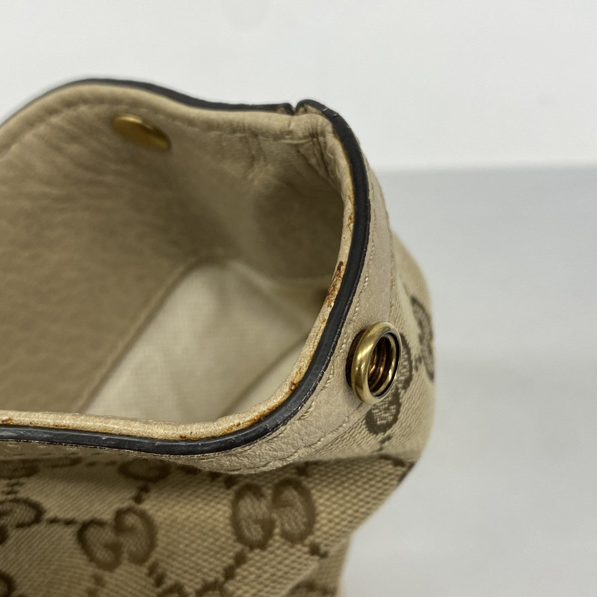 【6ae5143-k】グッチ トートバッグ GGキャンバス 353122 キャンバス ベージュ ゴールド金具【中古】レディース