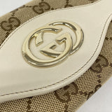 【6ae5144-k】グッチ 長財布 GGキャンバス インターロッキングG 282431 キャンバス ブラウン ベージュ シャンパンゴールド金具【中古】レディース