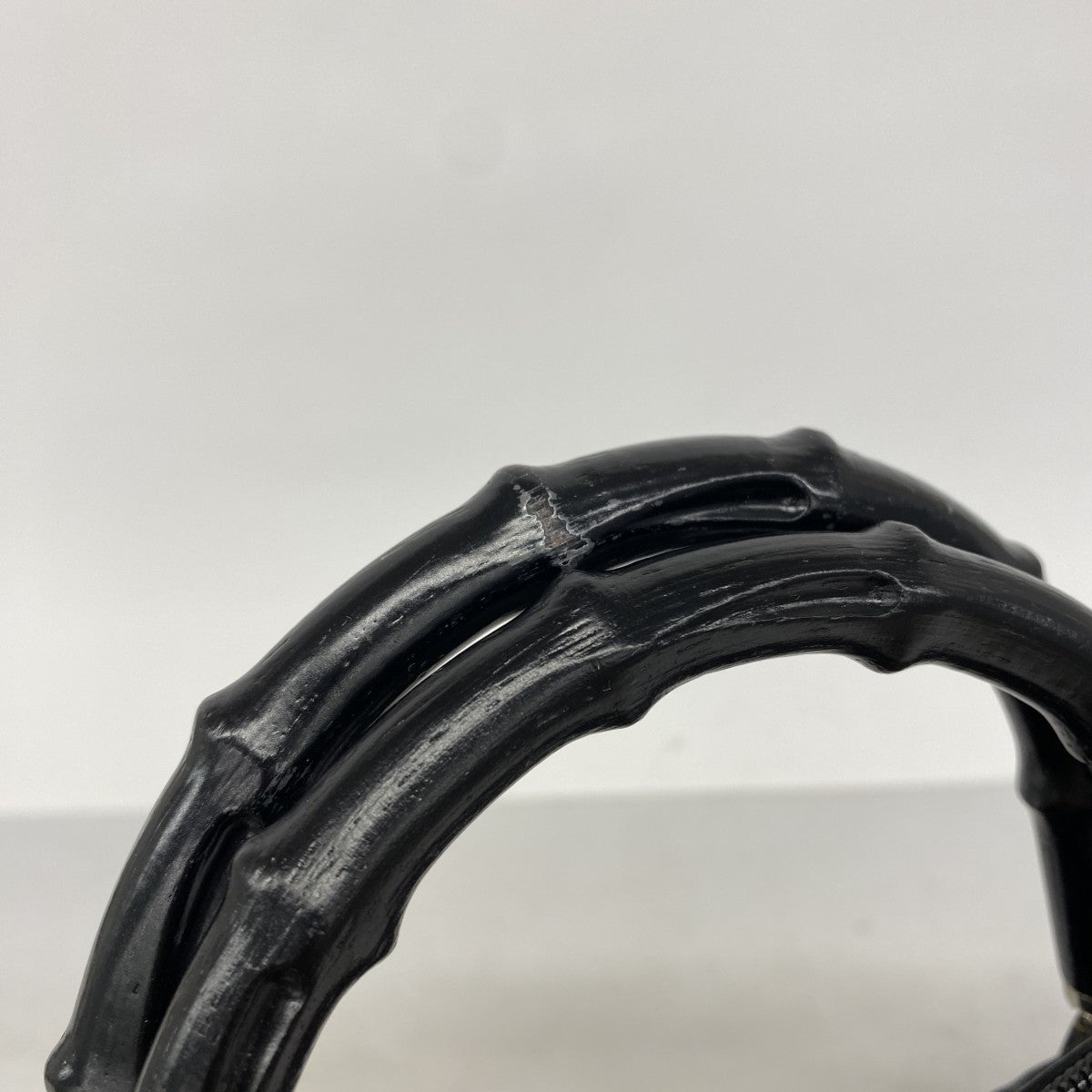 【6ae5145-k】グッチ ハンドバッグ バンブー 000 0828 ナイロン ブラック シルバー金具 2wayバッグ【中古】レディース
