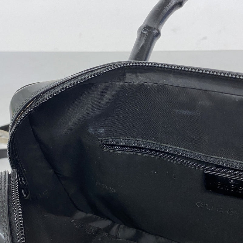 【6ae5145-k】グッチ ハンドバッグ バンブー 000 0828 ナイロン ブラック シルバー金具 2wayバッグ【中古】レディース