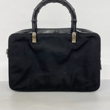 【6ae5145-k】グッチ ハンドバッグ バンブー 000 0828 ナイロン ブラック シルバー金具 2wayバッグ【中古】レディース