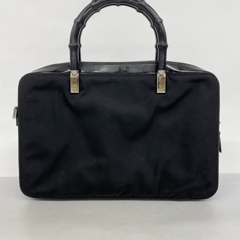 【6ae5145-k】グッチ ハンドバッグ バンブー 000 0828 ナイロン ブラック シルバー金具 2wayバッグ【中古】レディース