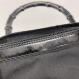 【6ae5145-k】グッチ ハンドバッグ バンブー 000 0828 ナイロン ブラック シルバー金具 2wayバッグ【中古】レディース