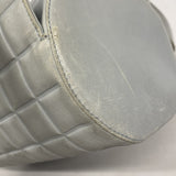 【6ae5147-k】シャネル ハンドバッグ チョコバー ラムスキン ブルー シルバー金具【中古】レディース