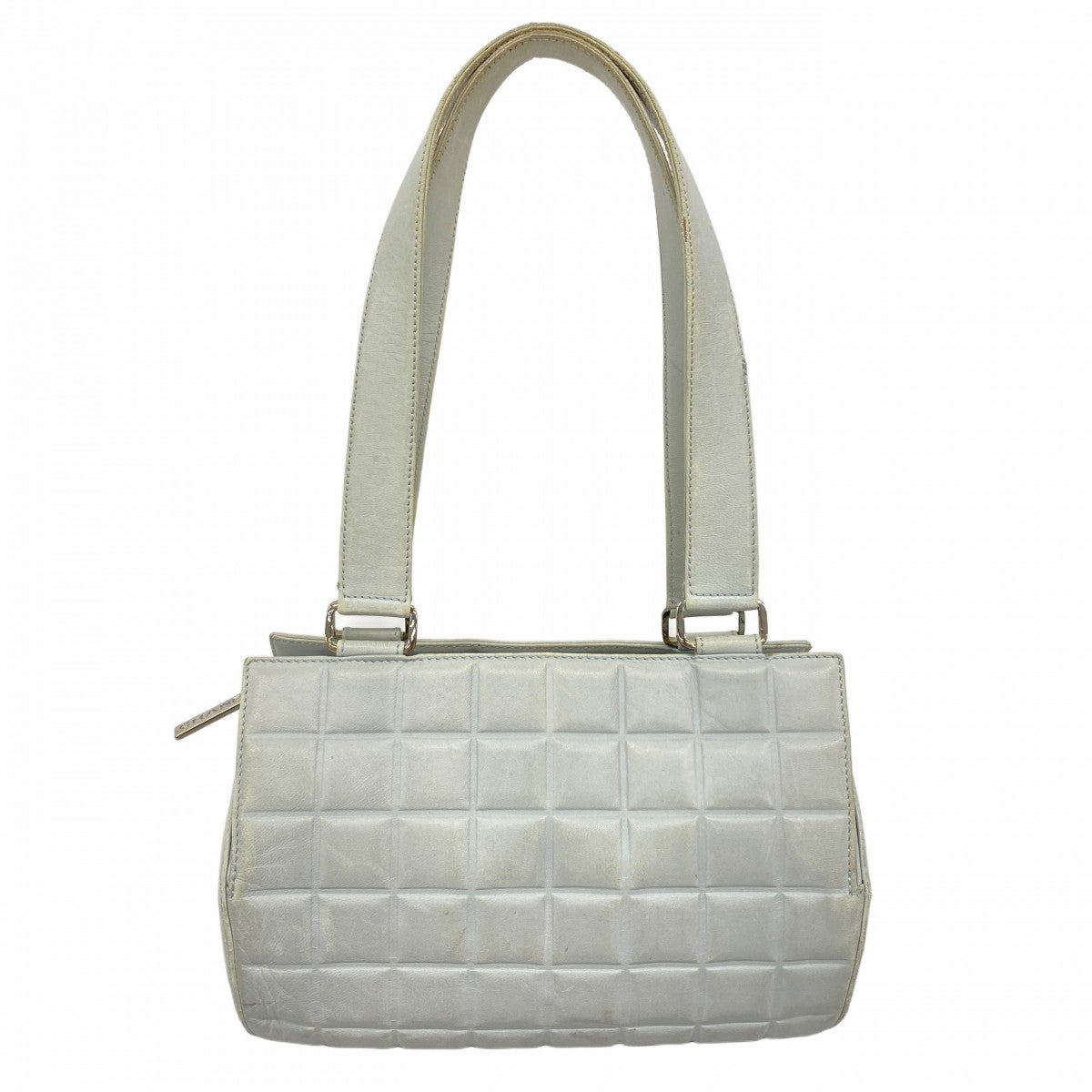 【6ae5147-k】シャネル ハンドバッグ チョコバー ラムスキン ブルー シルバー金具【中古】レディース