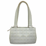 【6ae5147-k】シャネル ハンドバッグ チョコバー ラムスキン ブルー シルバー金具【中古】レディース