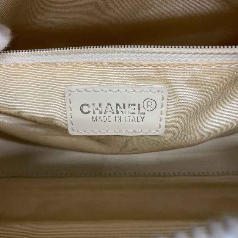 【6ae5147-k】シャネル ハンドバッグ チョコバー ラムスキン ブルー シルバー金具【中古】レディース