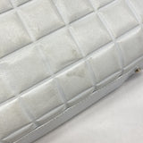 【6ae5147-k】シャネル ハンドバッグ チョコバー ラムスキン ブルー シルバー金具【中古】レディース