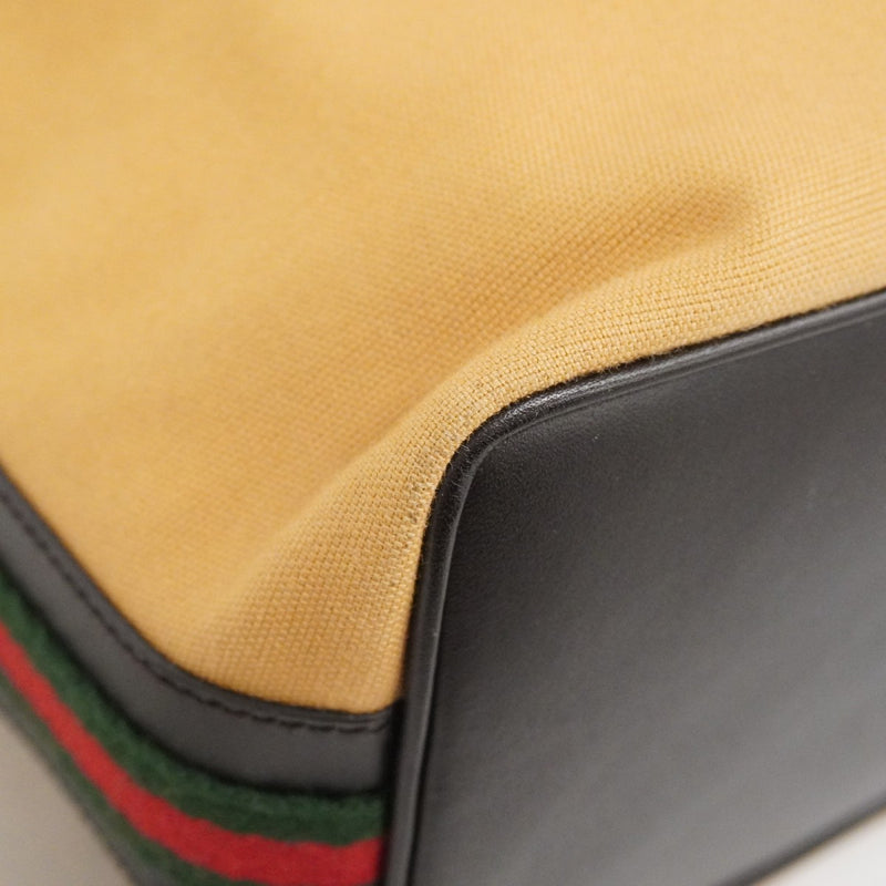 【6ae5149-k】グッチ ショルダーバッグ シェリーライン 001 4287 キャンバス ベージュ シャンパンゴールド金具【中古】レディース