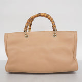 【6ae5151-k】グッチ ハンドバッグ バンブー 323660 レザー ベージュ シャンパンゴールド金具 2wayバッグ【中古】レディース