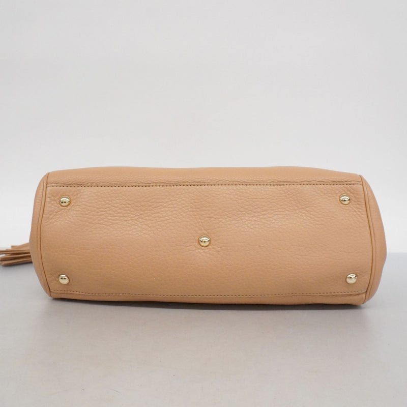 【6ae5151-k】グッチ ハンドバッグ バンブー 323660 レザー ベージュ シャンパンゴールド金具 2wayバッグ【中古】レディース