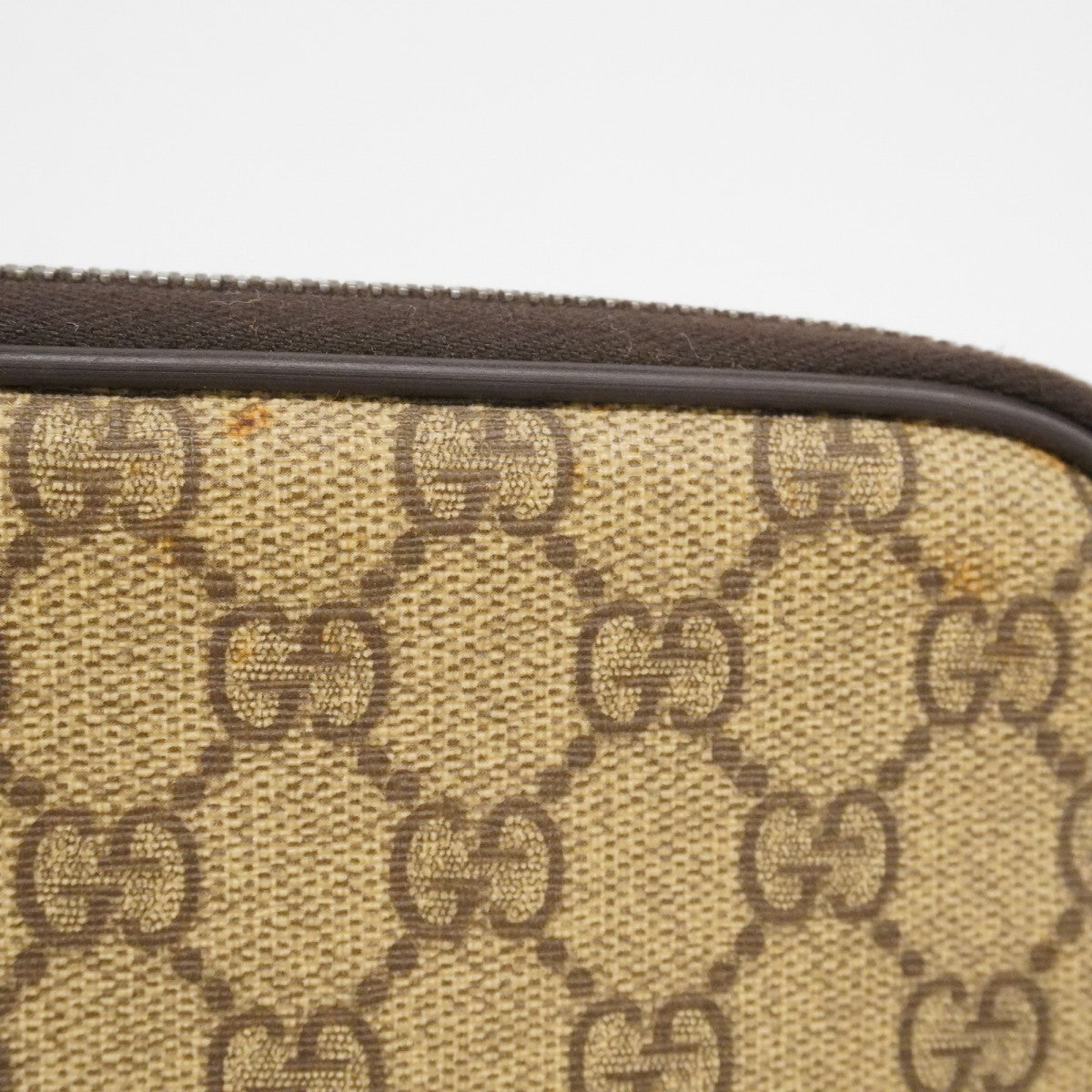 【6ae5152-k】グッチ クラッチバッグ GGスプリーム インターロッキングG 196264 PVC ブラウン シルバー金具【中古】メンズ レディース ユニセックス