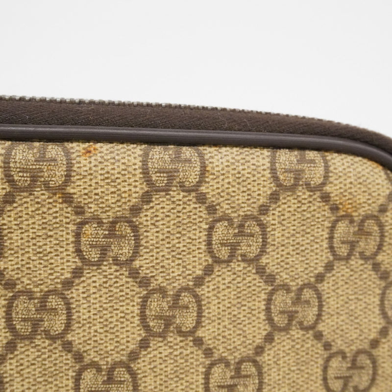 【6ae5152-k】グッチ クラッチバッグ GGスプリーム インターロッキングG 196264 PVC ブラウン シルバー金具【中古】メンズ レディース ユニセックス